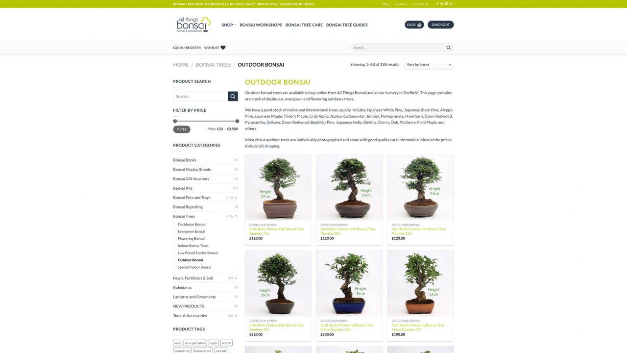 All Things Bonsai Website Designer IDEA DESIGN AGENCY 4